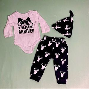 (3 for $50) Ladies I Have Arrived” Baby Boy Set